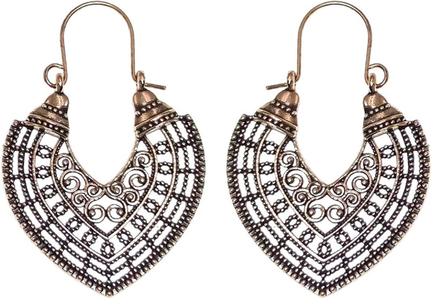 1 Pair Ear Ornament Waterfall Shape Bohemia Style Ultra-Light Long Hanging Vintage Drop Earrings for Women Teen Girls Wedding Engagement Daily Wearing