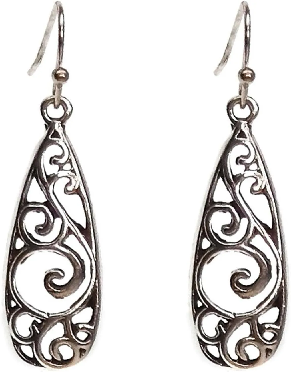1 Pair Ear Ornament Waterfall Shape Bohemia Style Ultra-Light Long Hanging Vintage Drop Earrings for Women Teen Girls Wedding Engagement Daily Wearing