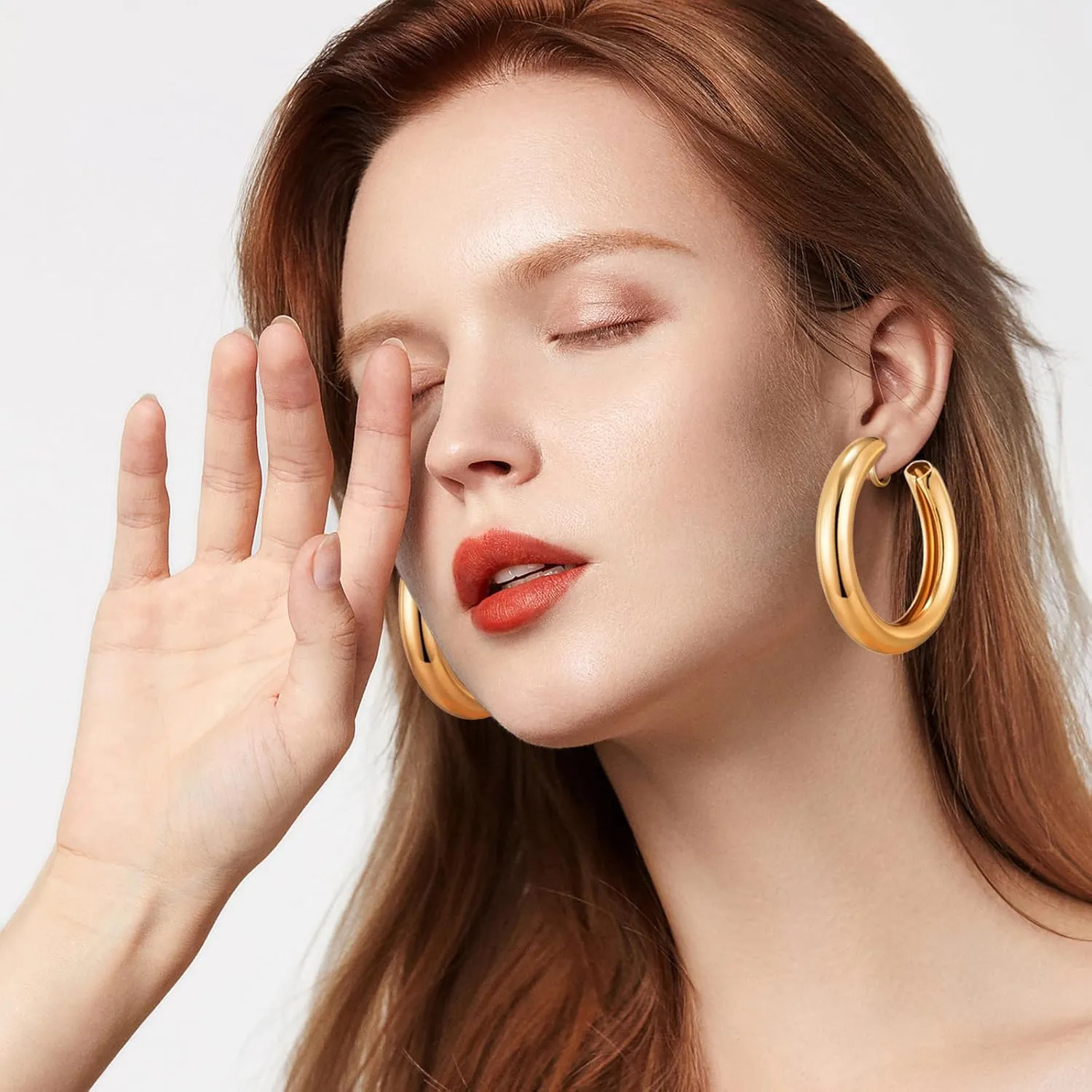 15 Pairs Gold Clip on Earrings for Women Fashion,Lightweight Fake Earrings Set