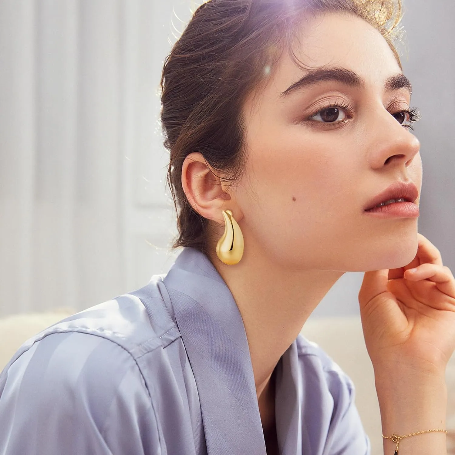 15 Pairs Gold Clip on Earrings for Women Fashion,Lightweight Fake Earrings Set