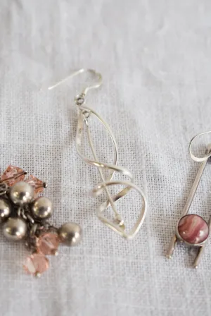 925 Silver earring drop set