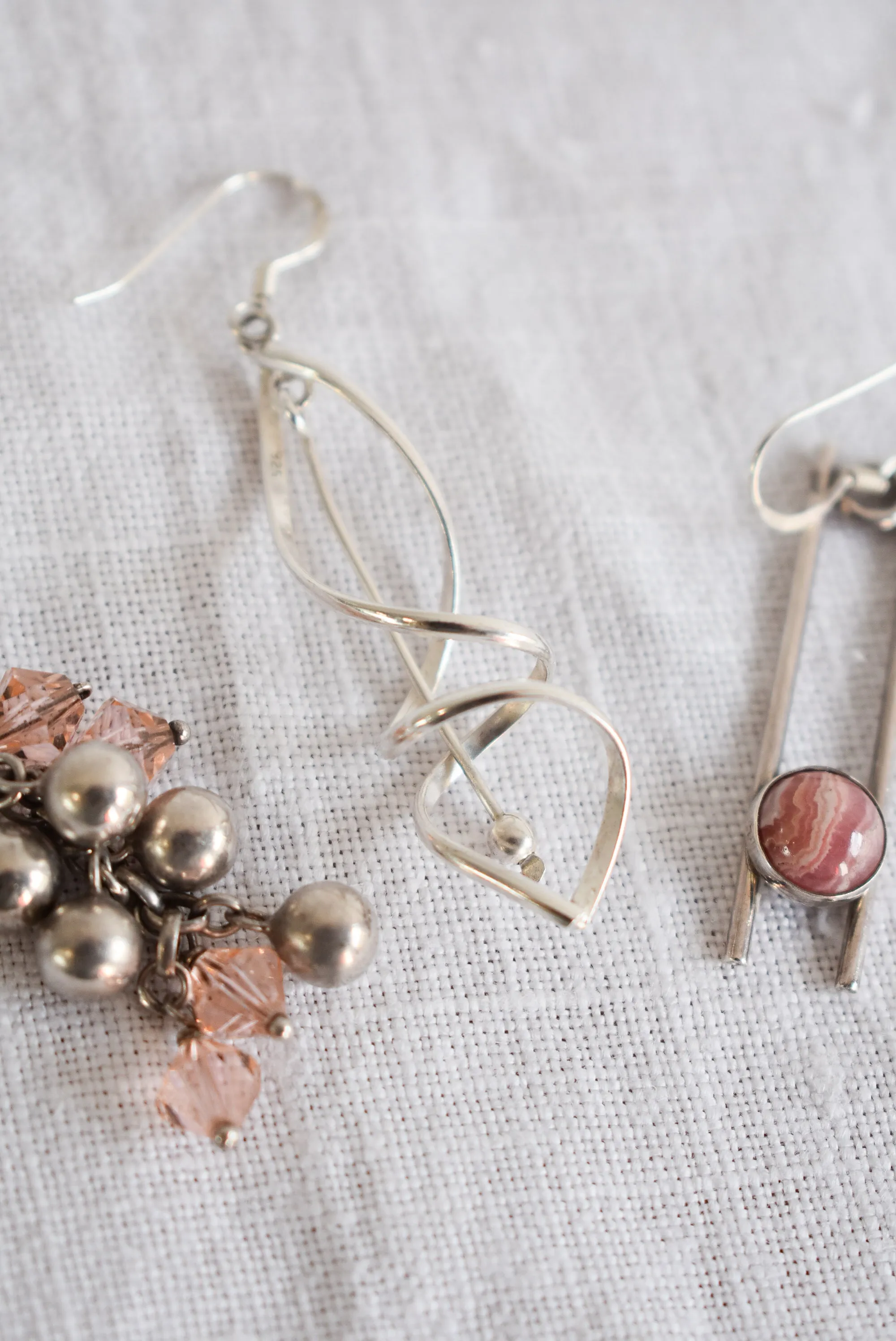 925 Silver earring drop set