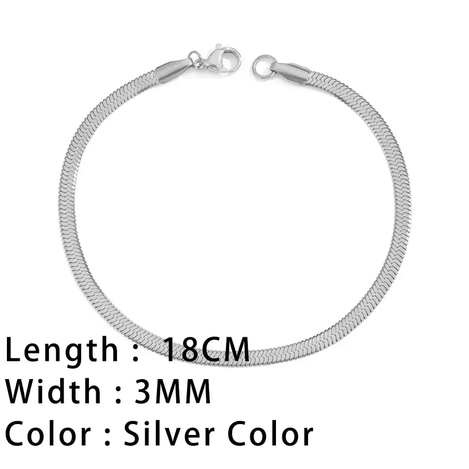Classic Snake Chain Bracelets for Women: Trendy Gold-Plated Stainless Steel Cuban Chain Bracelet, Perfect Woman Gifts, and Jewelry