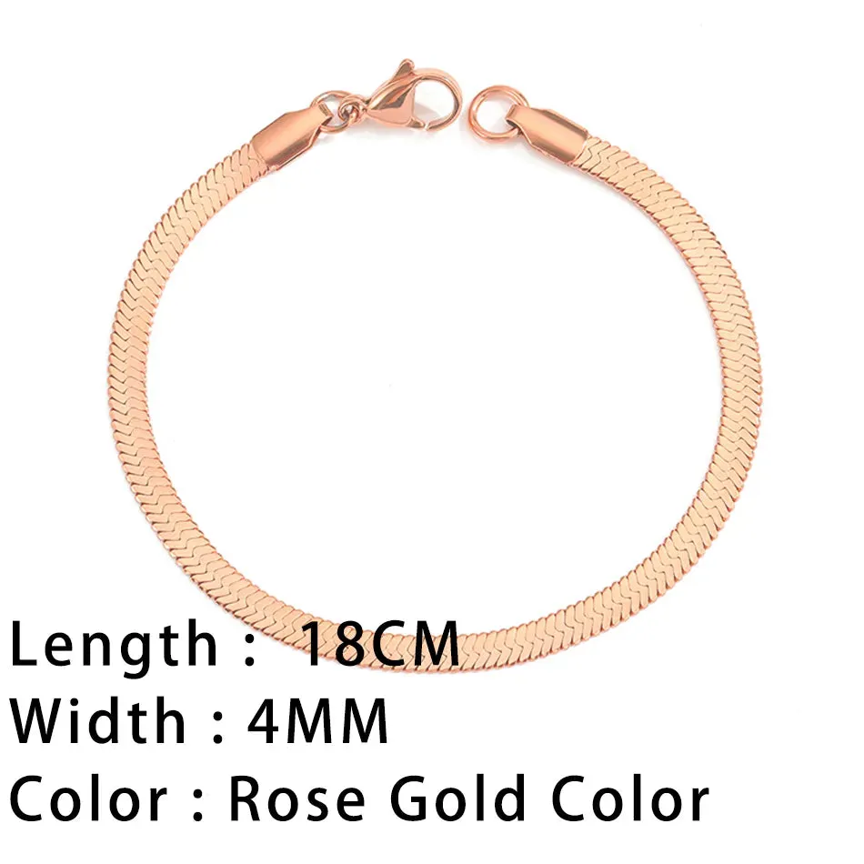 Classic Snake Chain Bracelets for Women: Trendy Gold-Plated Stainless Steel Cuban Chain Bracelet, Perfect Woman Gifts, and Jewelry