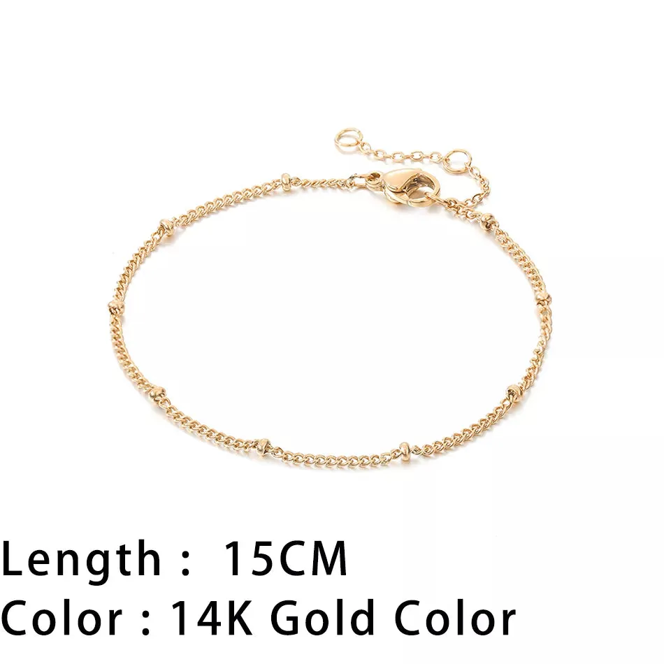 Classic Snake Chain Bracelets for Women: Trendy Gold-Plated Stainless Steel Cuban Chain Bracelet, Perfect Woman Gifts, and Jewelry
