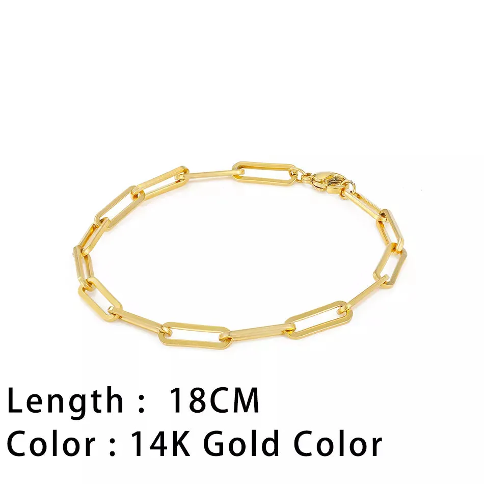 Classic Snake Chain Bracelets for Women: Trendy Gold-Plated Stainless Steel Cuban Chain Bracelet, Perfect Woman Gifts, and Jewelry