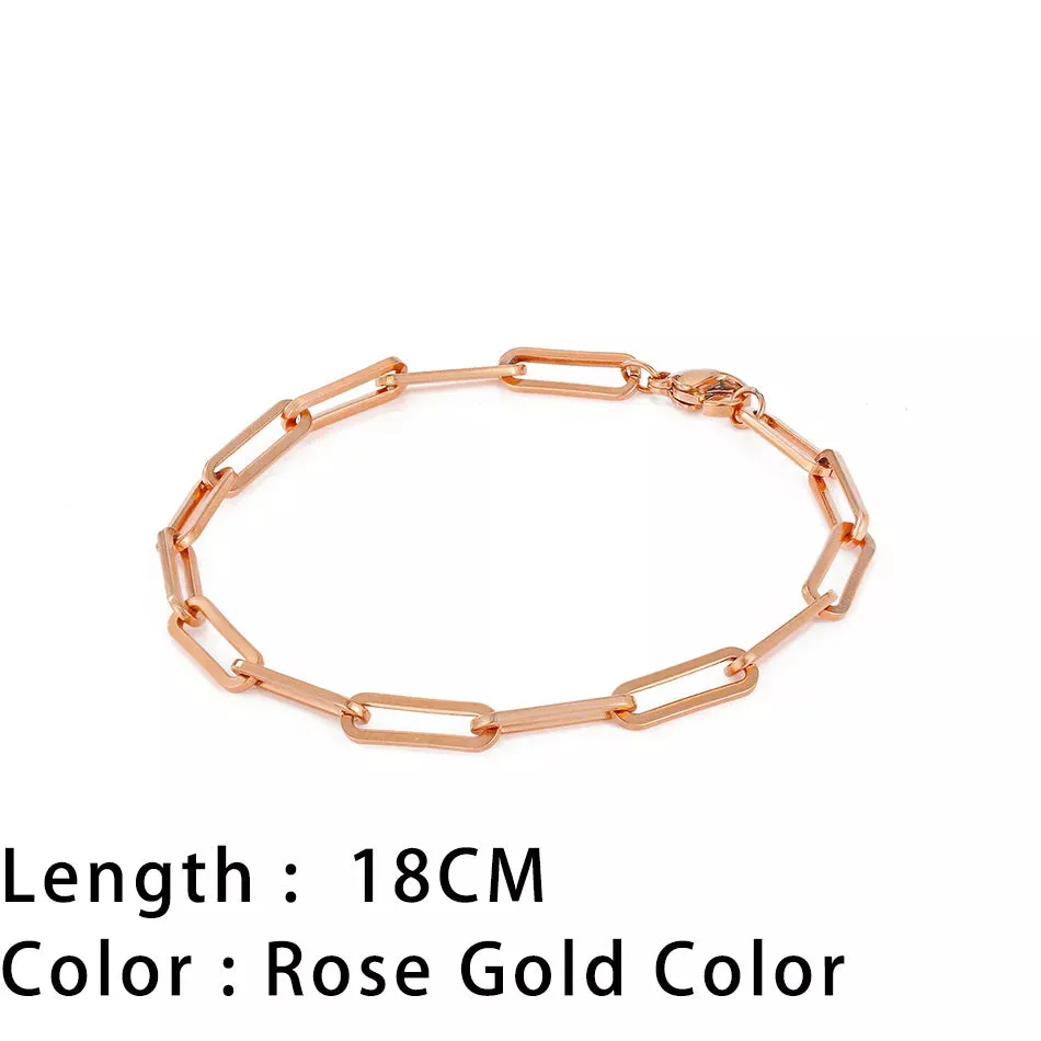 Classic Snake Chain Bracelets for Women: Trendy Gold-Plated Stainless Steel Cuban Chain Bracelet, Perfect Woman Gifts, and Jewelry