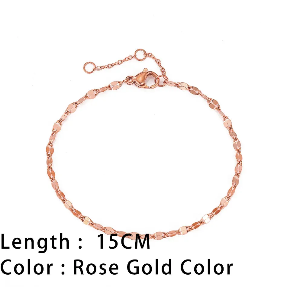 Classic Snake Chain Bracelets for Women: Trendy Gold-Plated Stainless Steel Cuban Chain Bracelet, Perfect Woman Gifts, and Jewelry