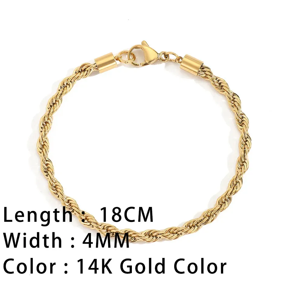 Classic Snake Chain Bracelets for Women: Trendy Gold-Plated Stainless Steel Cuban Chain Bracelet, Perfect Woman Gifts, and Jewelry