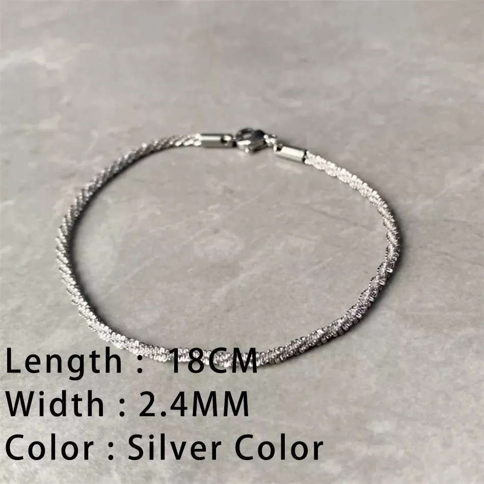 Classic Snake Chain Bracelets for Women: Trendy Gold-Plated Stainless Steel Cuban Chain Bracelet, Perfect Woman Gifts, and Jewelry