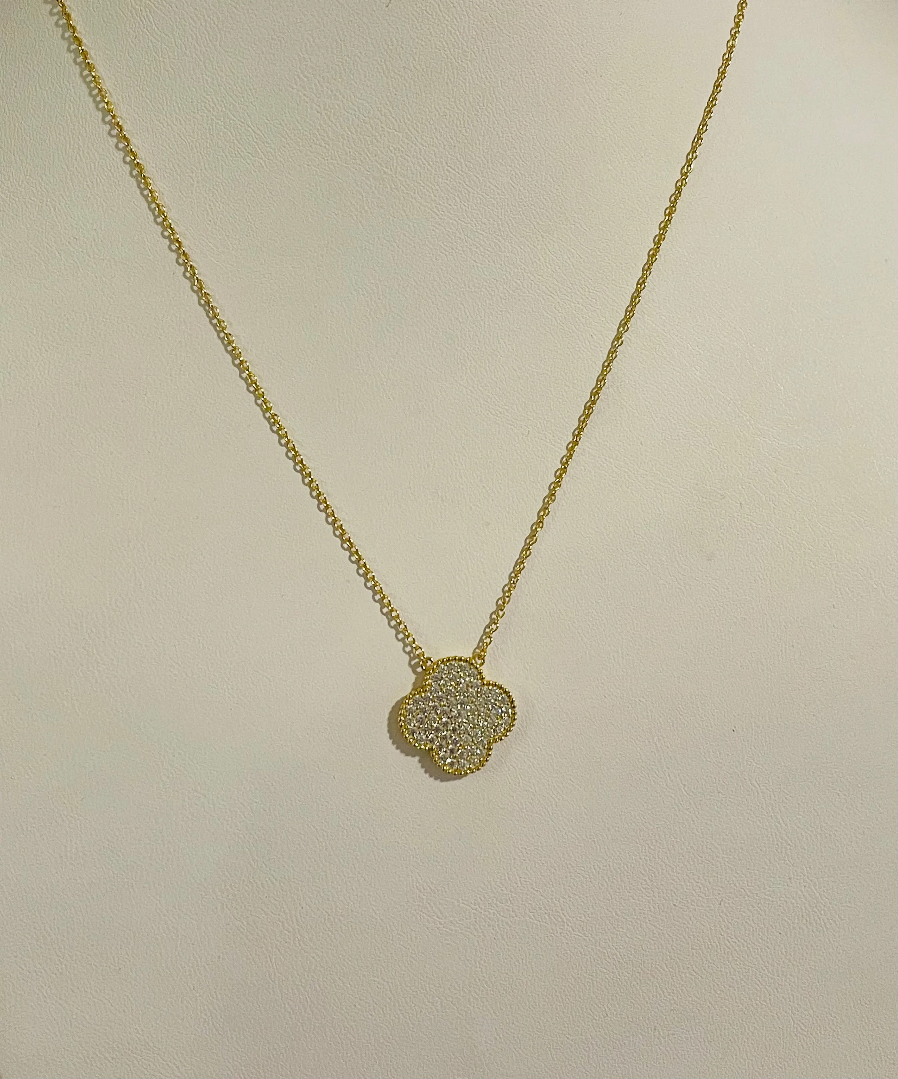 CZ Stone Clover Necklace