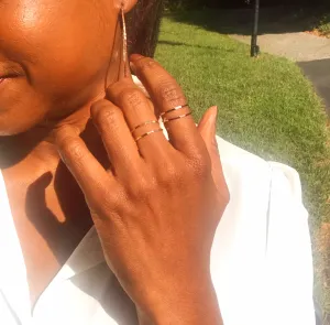 Kelly Stackable Hammered Rings