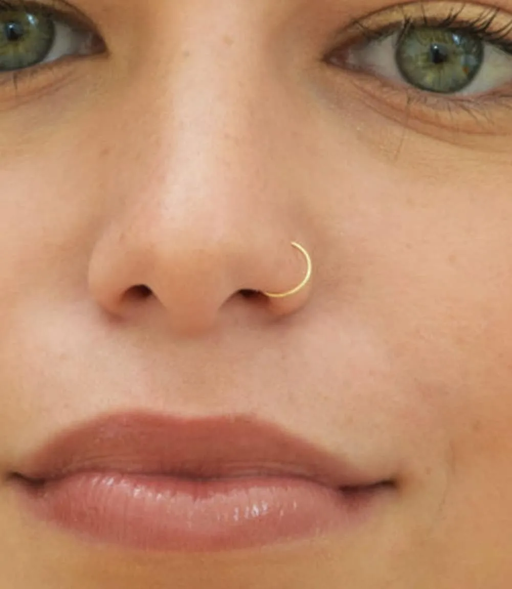MODRSA Nose Hoops & Rings - L-Shaped, Studs, Gold & Silver Nose Piercings - 20g & 22g - Surgical Stainless Steel & Corkscrew Designs for Women & Men