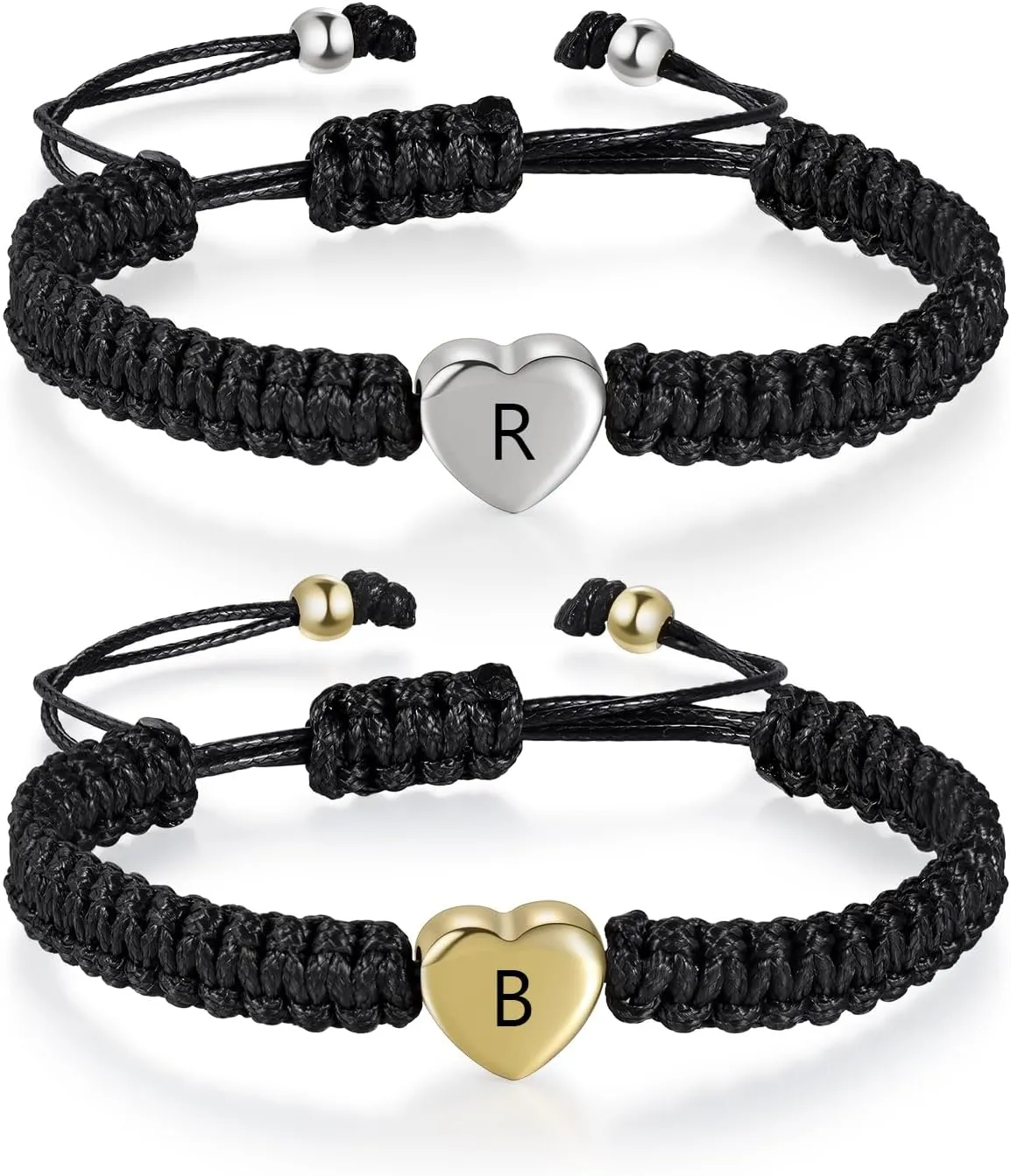Personalized Couples Bracelets Initial Letter Matching Bracelets for Couples His and Her Bracelets for Couples Wife Husband Long Distance Gifts
