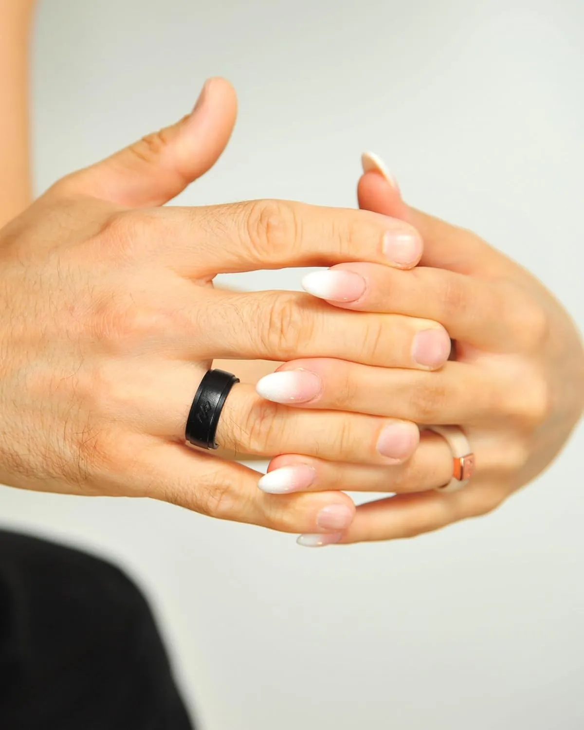 Rinfit Matching Silicone Rings for Couples - Silicone Wedding Bands Sets for Him and Her - MetalInfinity & Infinity Patented Design
