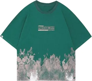Vamtac Graphic Tees Men Oversized Vintage Tee Shirt Y2k Shirts Loose Short Sleeve Streetwear Aesthetic Tops